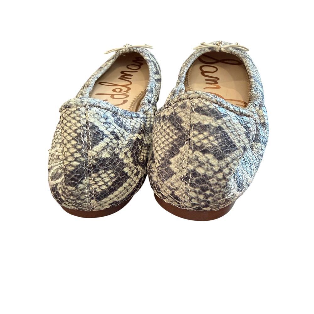 Sam Edelman Felicia Ballet Roccia Snake Print Gray Cream Size 7.5 Classic - Picture 6 of 9